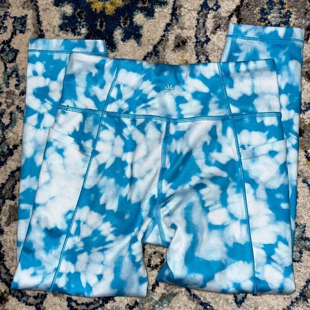 Athleta Girl High Rise Stash Your Treasures Capri Blue Size L/12